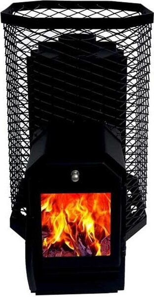 Accogliente stufa per sauna a legna 12 TW Riscaldata dall'esterno con 2° bimschv per cabine sauna da 6 m³ - 12 m³
