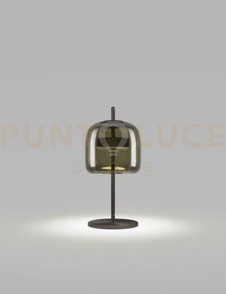 Jube lampada da tavolo s verde antico trasparente nero opaco 2 l241
