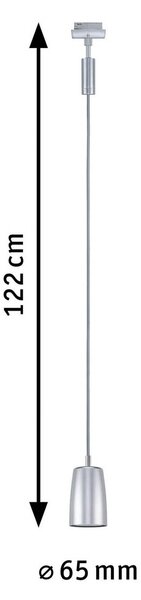 Paulmann URail - Copri lampada a sospensione, cromo opaco, GU10 Cover, dimmerabile, Cromo / Argento, Soggiorno / Sala da pranzo, Plastica, Moderno