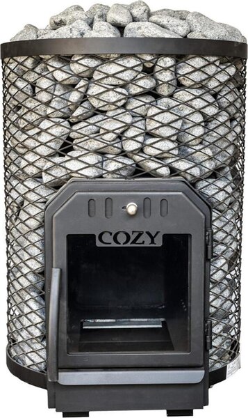 Accogliente stufa a legna da 18 O con 2° bimschv per cabine sauna da 9 m³ - 18 m³
