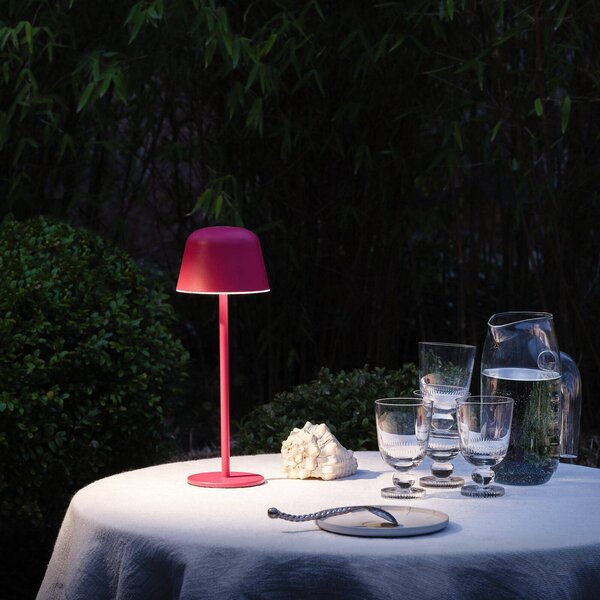OSRAM lampada LED da tavolo ricaricabile ENDURA STYLE magenta 30 cm IP44 CCT STYLE, dimmerabile, Violetto / Fucsia / Rosa, Alluminio, Moderno