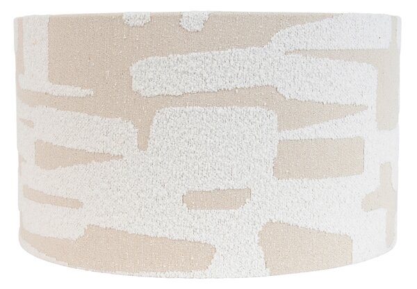 Paralume in tessuto bianco con strisce beige 35/35/20