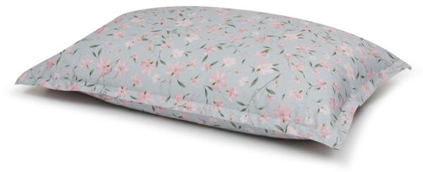 Completo Lenzuola In Percalle Cherry-tree Matrimoniale - 250X290 175X205 + 2 Federe 50X80 Emporium Floreale Grigio Caleffi