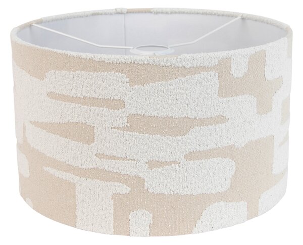 Paralume in tessuto bianco con strisce beige 35/35/20