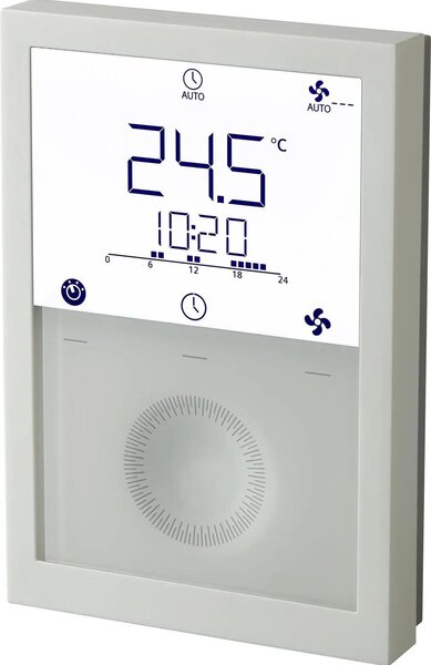 Regolatore di temperatura ambiente Siemens RDG200T LCD 5–40 °C, 2/3 punti, PWM, orologio, ventilconvettore, 1 pz