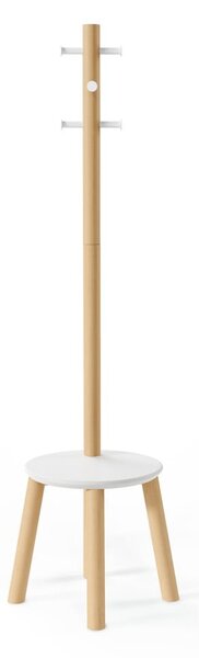 Appendino in legno bianco in gomma naturale Pillar - Umbra