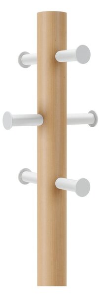 Appendino in legno bianco in gomma naturale Pillar - Umbra