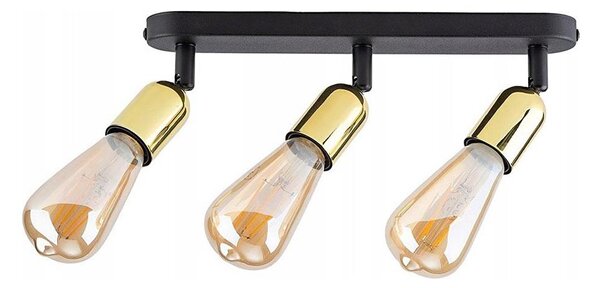 Faretto TOP 3xE27/15W/230V nero/oro