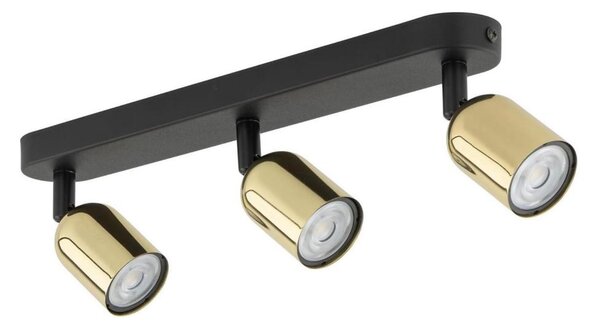 LED Faretto TOP 3xGU10/10W/230V nero/oro