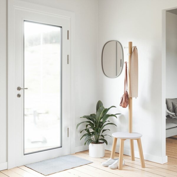 Appendino in legno bianco in gomma naturale Pillar - Umbra