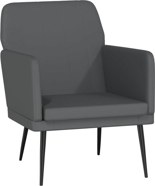 Poltrona Grigio 61x78x80 cm Pelle finta
