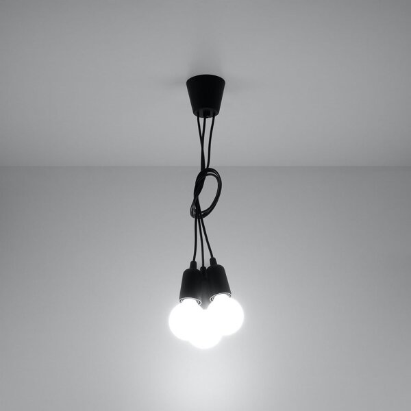 Lampadario a sospensione con filo DIEGO 3xE27/60W/230V
