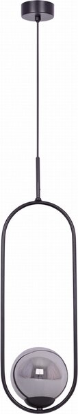 Lampada a sospensione DAVOS nero-grafite 1xE14x40W vetro, dimensioni: 100x18,5x14 cm IP20 Kaja
