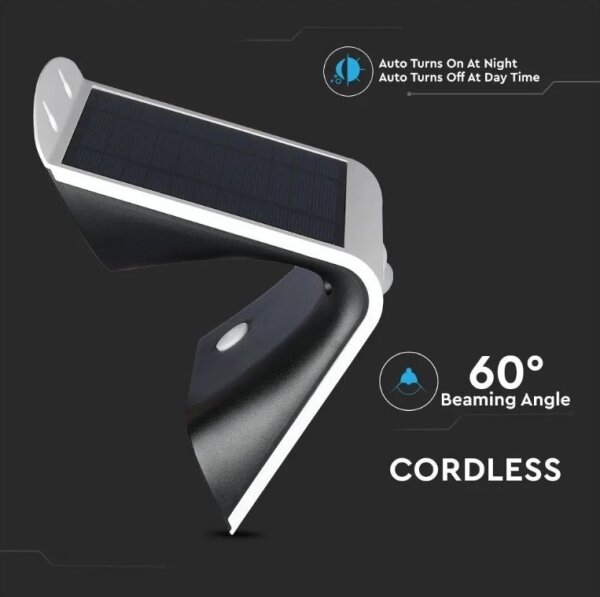 Applique a LED solare con sensore LED/3W/3,7V 3000/4000K IP65 bianco