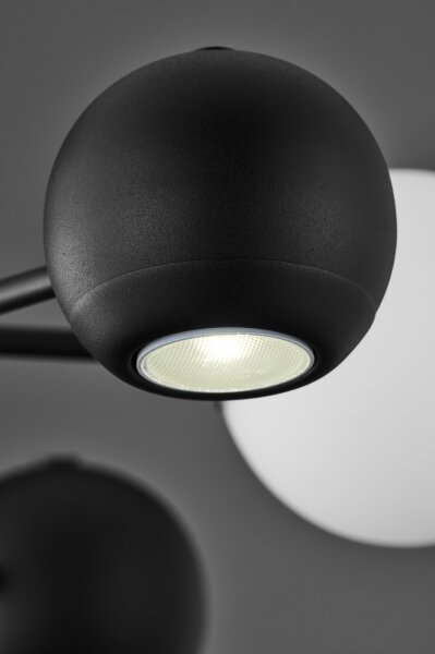 Jupiter 1997 - Lampadario a sospensione con supporto rigido MOKA 3xGU10/10W/230V + 3xG9/10W/230V nero/bianco