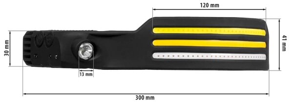 Lampada frontale LED ricaricabile 4xLED/5V IP44 300 lm 1200 mAh