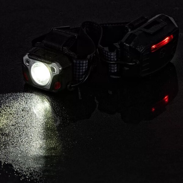 Lampada frontale LED ricaricabile sensore 10W 5V IP44 1200 lm 4000 mAh