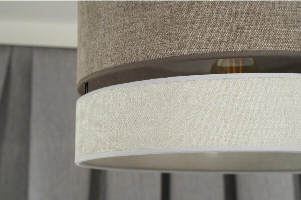 Duolla - Lampadario a plafone DOUBLE 1xE27/15W/230V diametro 40 cm marrone/grigio