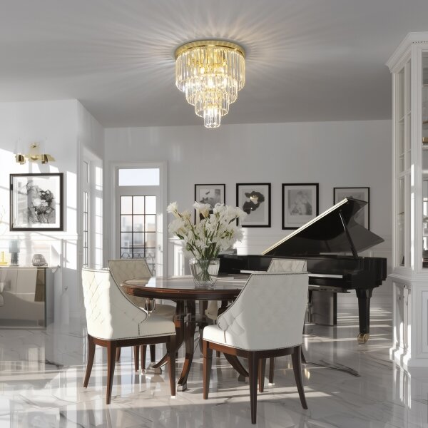 Brilagi - Plafoniera LED in cristallo MOZART 5xE14/40W/230V dorata