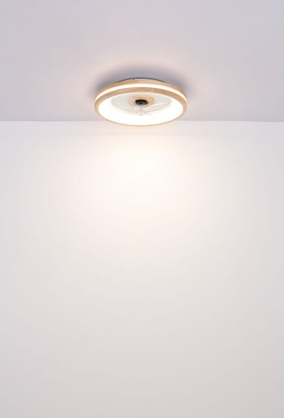 Globo 03650 - Plafoniera LED con ventilatore GATIAN LED/30W/230V marrone + +TC