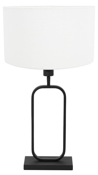 Steinhauer - lampada da tavolo - Stang - nero - lino metallo - lampada da comodino - E27 - 4809ZW