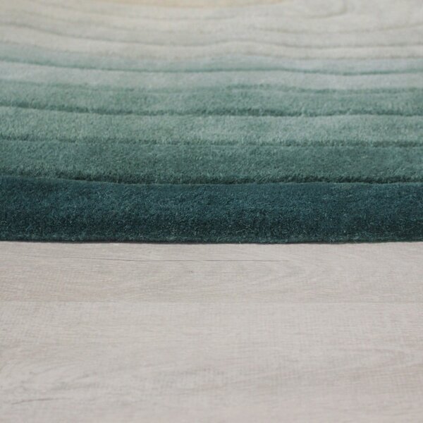 Tappeto blu in lana 160x230 cm Puddle Ombre Wool - Flair Rugs