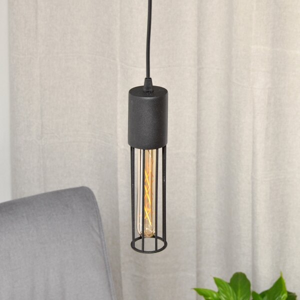 Lampadario a sospensione con filo MELODY 1xE27/15W/230V nero
