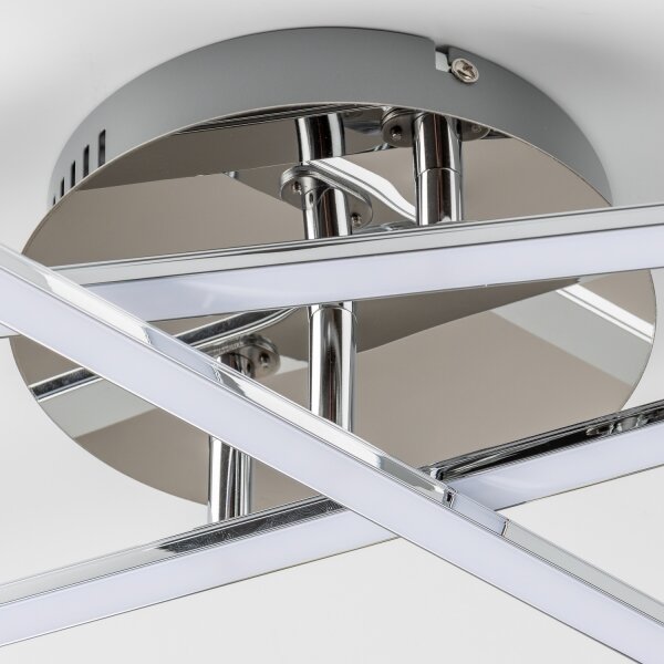 Plafoniera LED 3 x 3 W, 230 V, cromato lucido