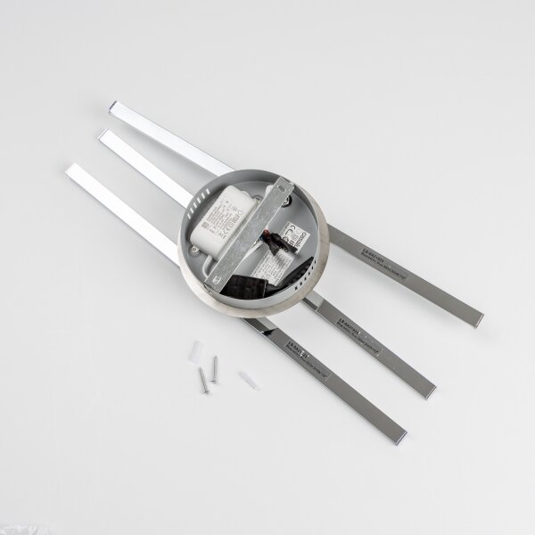 Plafoniera LED 3 x 3 W, 230 V, cromato lucido