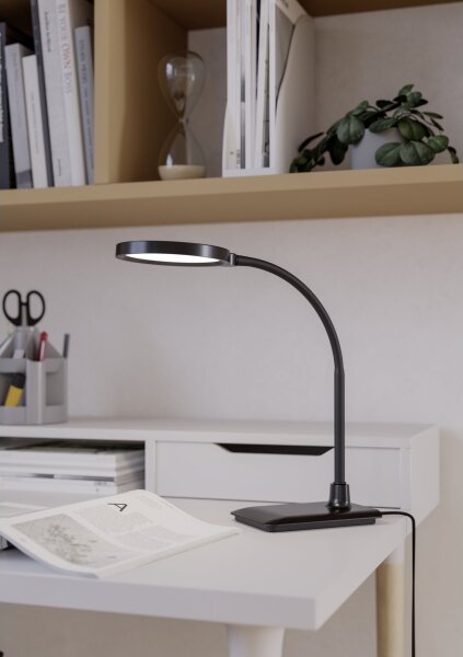 Eglo 902175 - Lampada da tavolo dimmerabile a LED LAURO LED/5,5W/230V 2700/4000/6500K nera