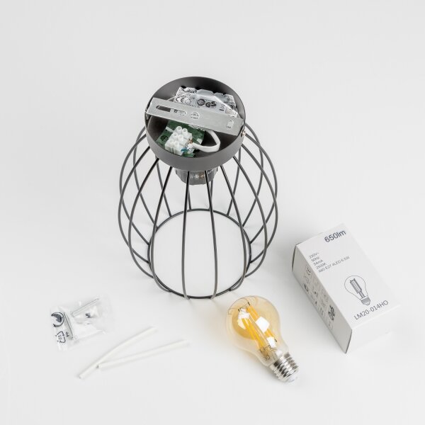 Plafoniera LED 1xE27/6,5W/230V nera