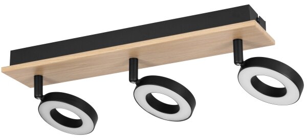 Eglo 901204 - Faretto LED RIELVES 3xLED/4,2W/230V nero/marrone