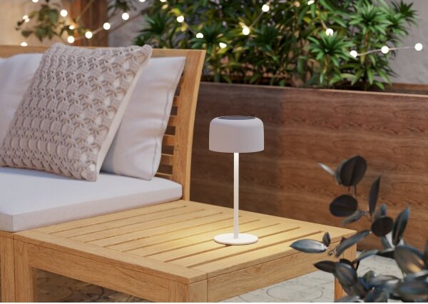 Eglo 901892 - lampada da tavolo solare a LED ROCCANOVA LED/2,8W/3,7V IP44 bianca