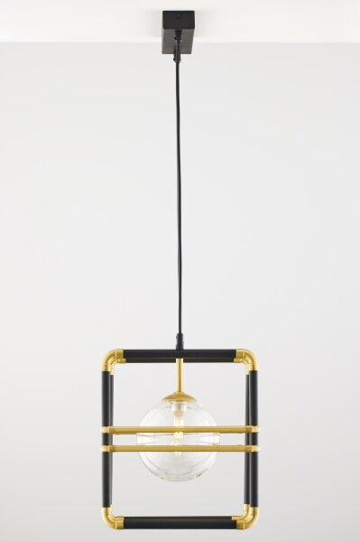 Jupiter 2029 - Lampadario a sospensione con filo FIORI 2xG9/10W/230V nero/oro/limpido