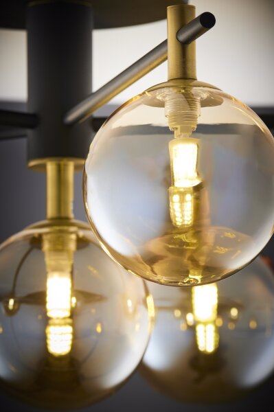 Jupiter 2033 - Lampadario a plafone FIGARO 6xG9/10W/230V nero/oro/beige