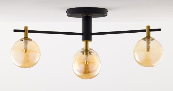 Jupiter 2031 - Lampadario a plafone FIGARO 4xG9/10W/230V nero/oro/beige