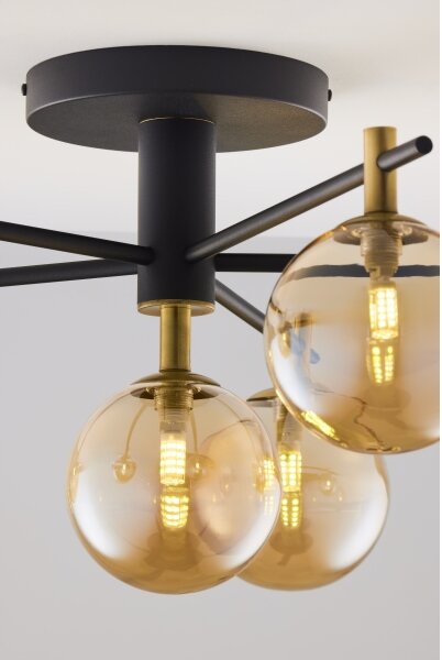 Jupiter 2033 - Lampadario a plafone FIGARO 6xG9/10W/230V nero/oro/beige