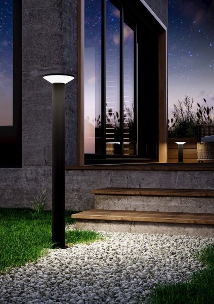 Eglo 901841 - Lampada LED da esterno RIGOSA LED/10W/230V 35 cm IP44 nera