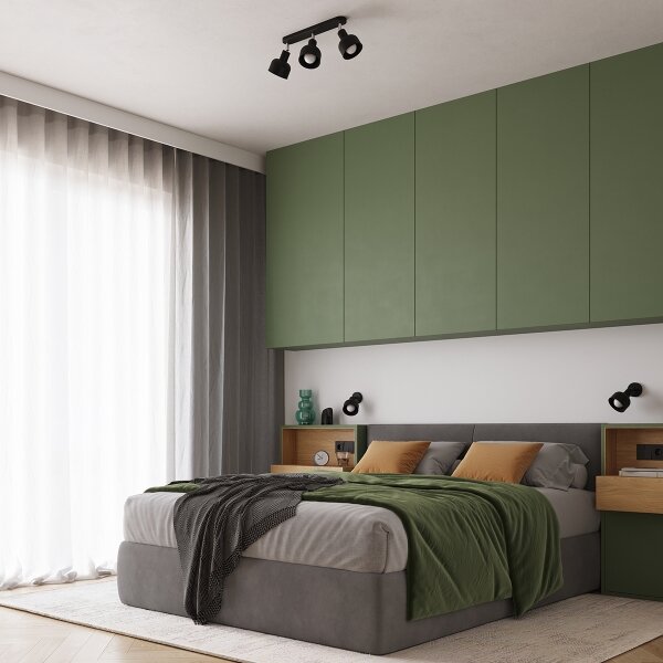 Sollux SL.1318 - Faretto ELBA 3xE27/15W/230V nero