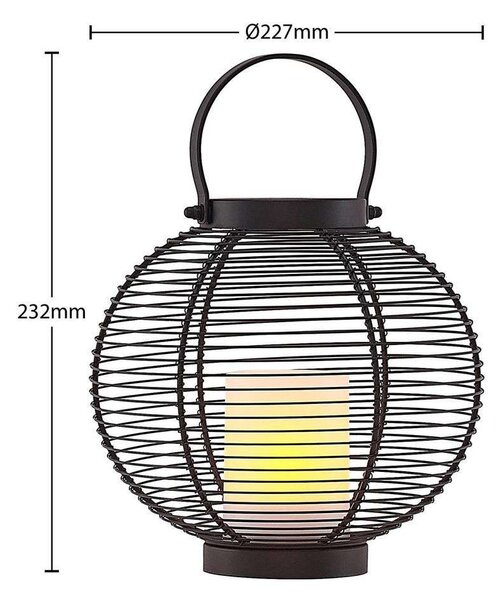 Mairuna Lampada a Luce Solare LED Ø22,7 Nero - Lindby
