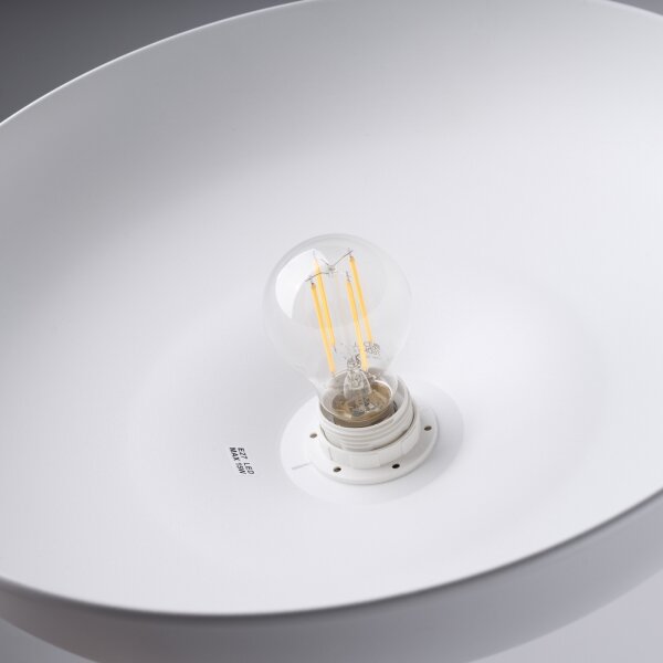 Sollux SL.1323 - Lampadario a sospensione con filo INDY 1xE27/15W/230V diametro 38 cm bianco
