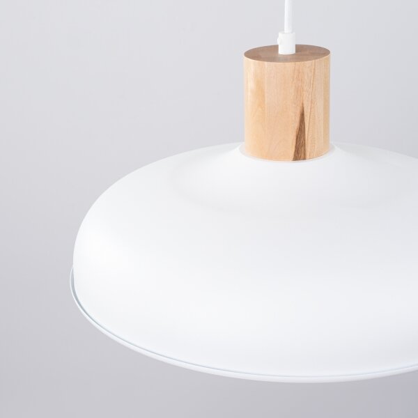 Sollux SL.1323 - Lampadario a sospensione con filo INDY 1xE27/15W/230V diametro 38 cm bianco