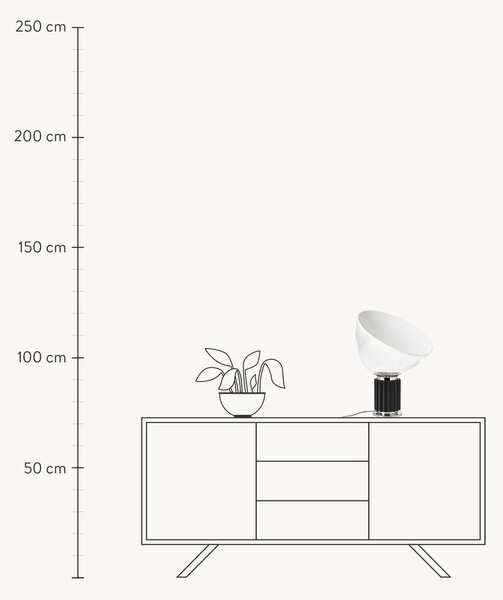 Lampada da tavolo in vetro soffiato a LED con luce regolabile Taccia Small