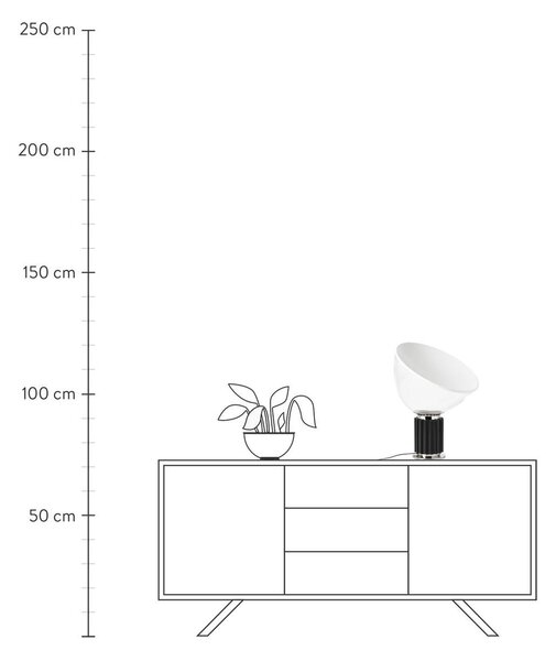 Lampada da tavolo in vetro soffiato a LED con luce regolabile Taccia Small