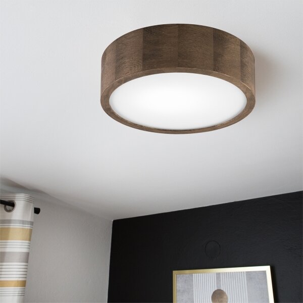 Brilagi - Lampada LED da soffitto CARVALHO 1xE27/60W/230V noce 27 cm