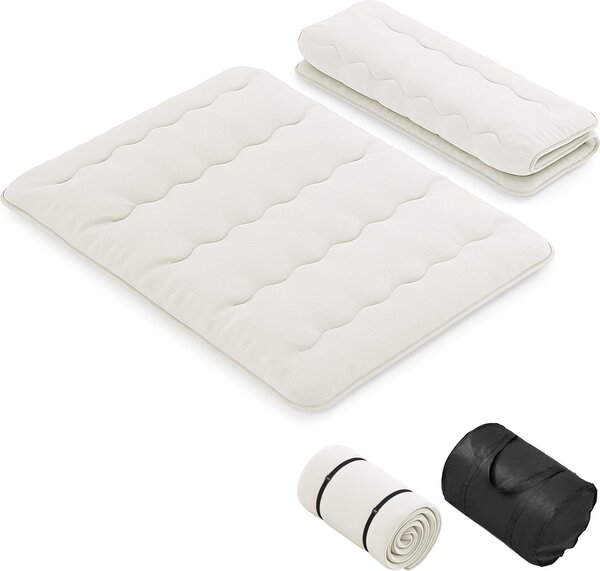 Materasso da pavimento 140x200 cm, materasso futon giapponese, tappetino tatami pieghevole e portatile, materasso pieghevole con borsa da trasporto e copertura rimovibile