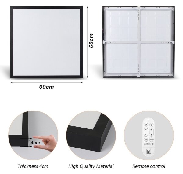 Immax NEO 07279L -Lampada LED dimmerabile da bagno FRAME 50W/230V IP44 Wi-Fi Tuya+RC