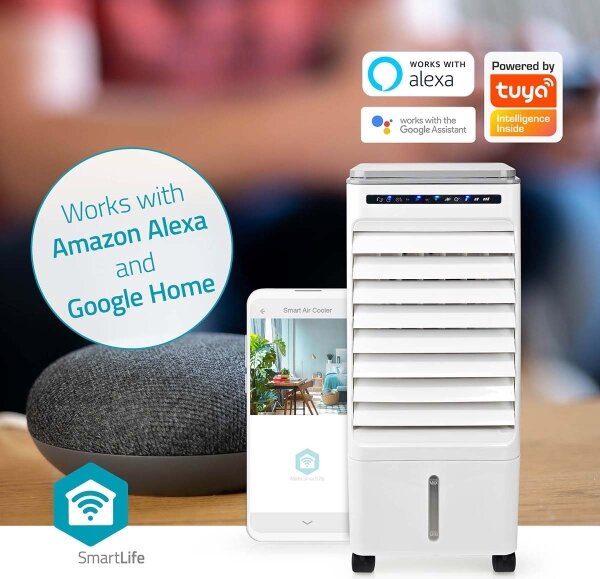 Nedis COOL116CWTW - Condizionatore 65W/230V Wi-Fi Tuya bianco + telecomando