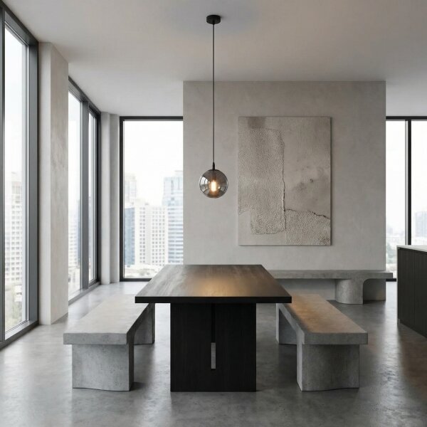 Lampadario a sospensione con filo COSMO 1xE14/10W/230V diametro 14 cm nero/grigio