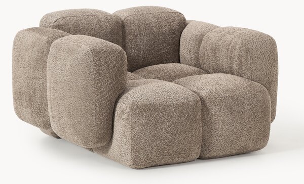Poltrona lounge in teddy-bouclé Tayla